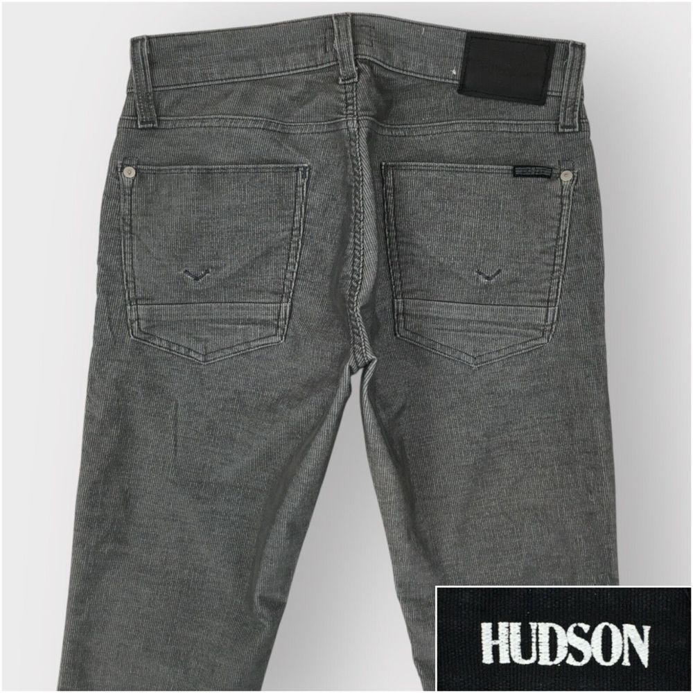 Hudson Jeans Mens Corduroy‎ Pants Size 28x32 Blake Slim Straight Gray